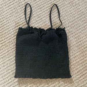 Brandy Melville black ribbed tank top